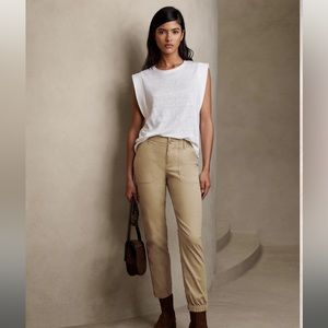 Banana Republic Slim Utility Pants in Maverick Tan